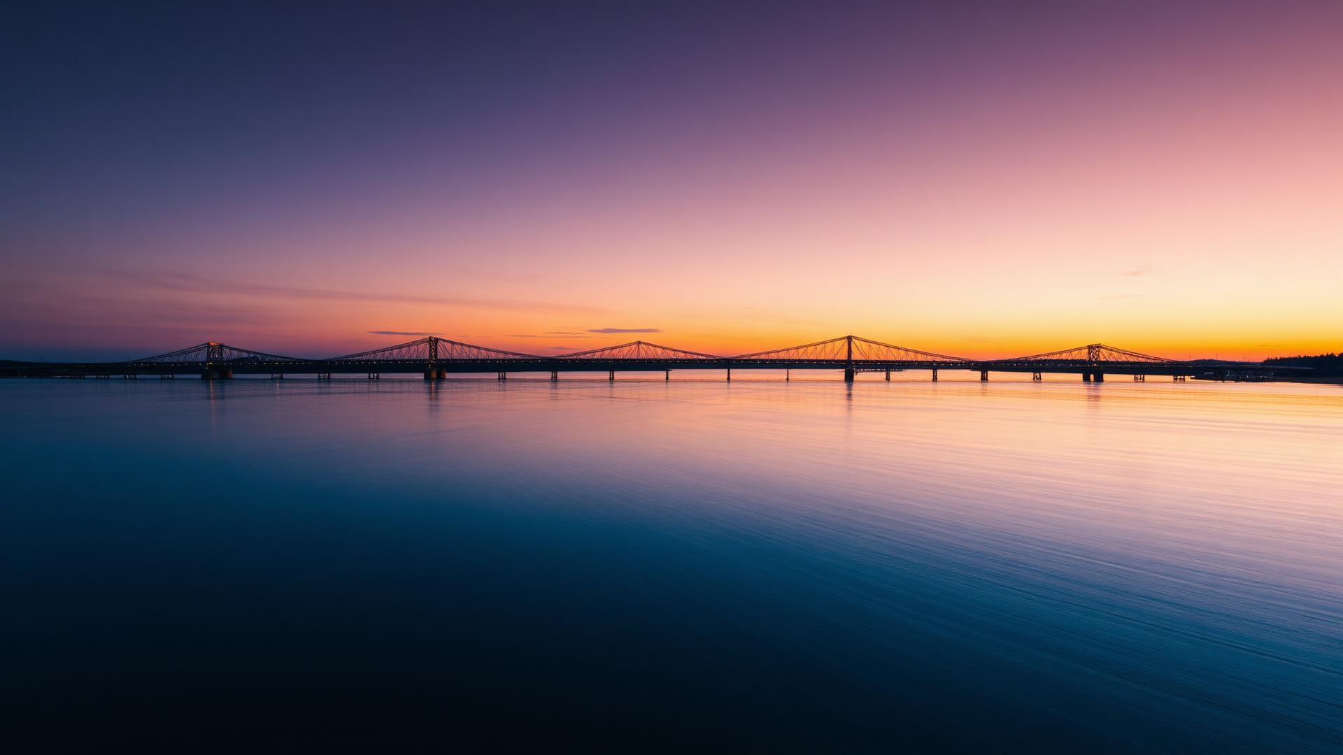 Bay of Quinte bridge at sunset